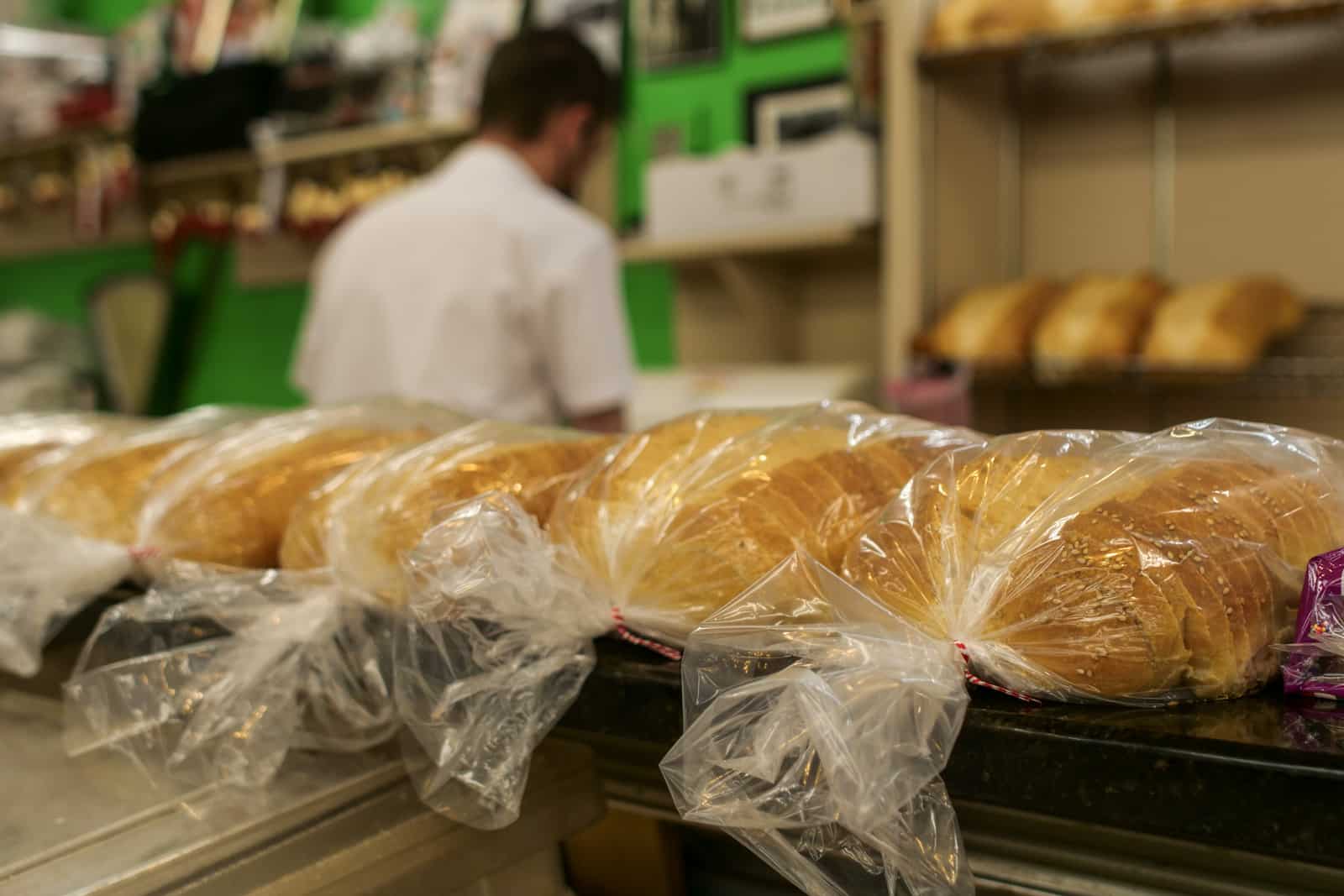 fresh baked loaves of bread