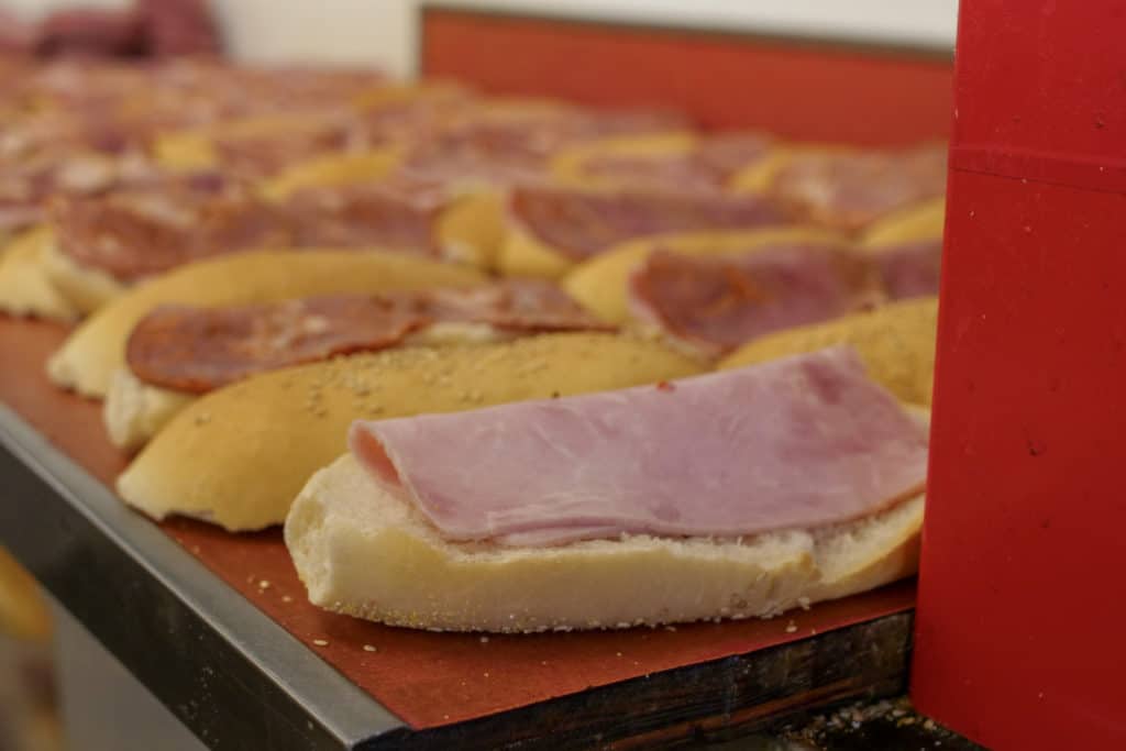 sub tray being put together